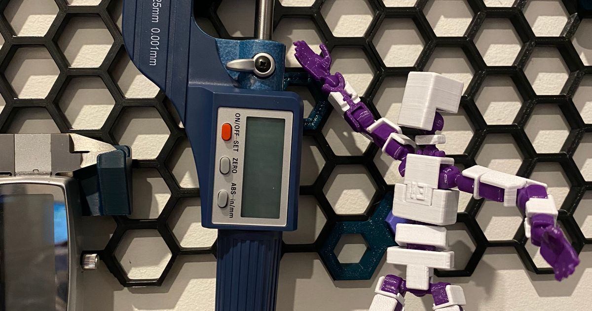 Wall Holder Micrometer + CR2032 Battery by SquareMesh