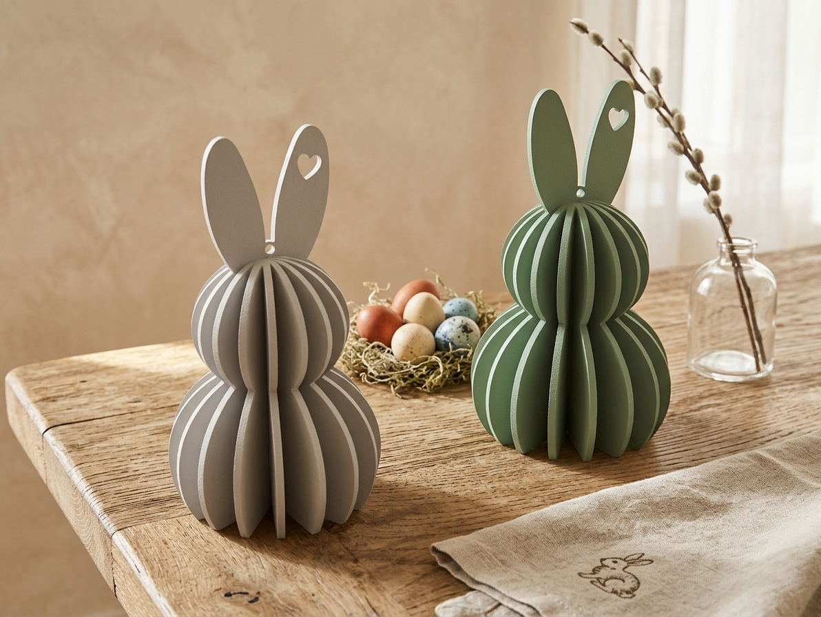 Layered Easter Bunny Decor – Stand or Hang