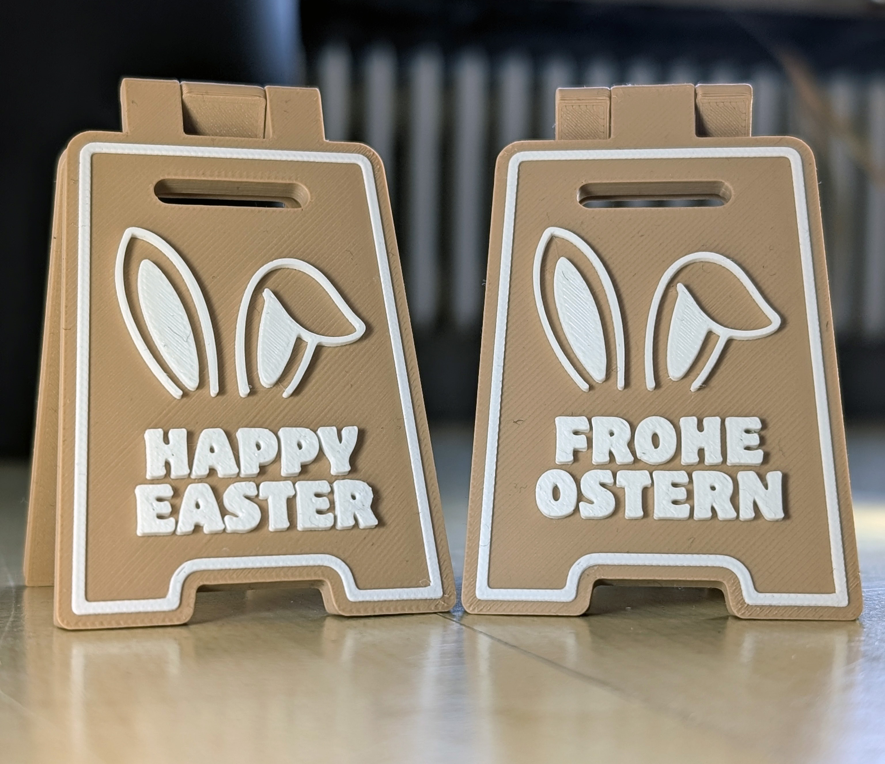 Happy Easter Sign / Frohe Ostern Schild - Print in place