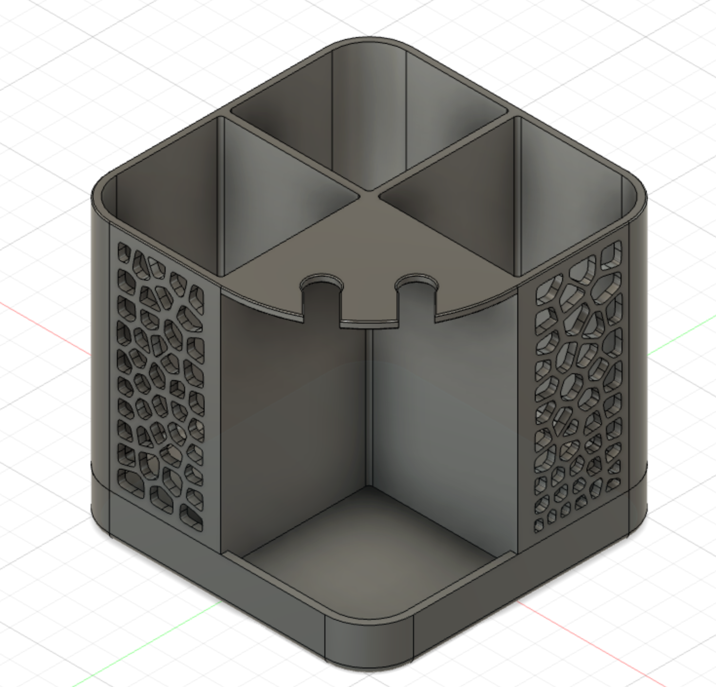 Electric Toothbrush stand for 2 with Voronoi patterns