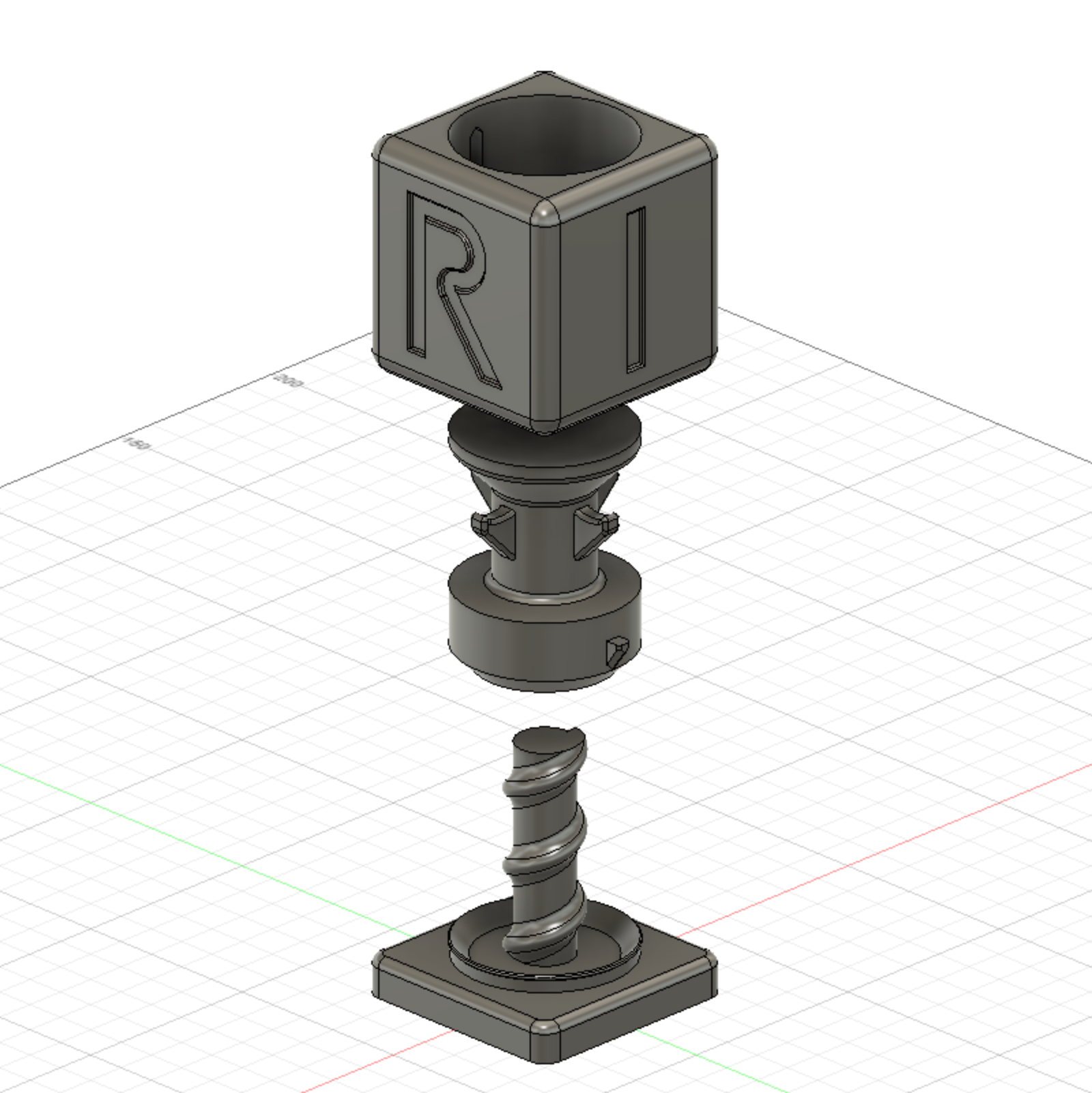 Miniatura 4 do modelo 3D Ring Holder Twisting Cube