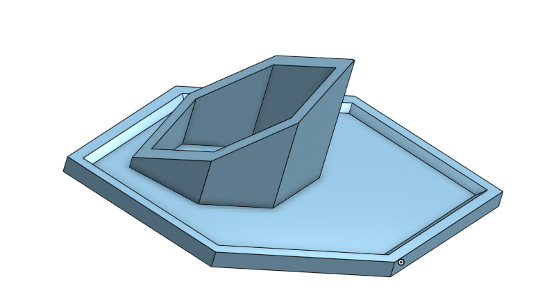 Miniatura 2 do modelo 3D Modern Hexagonal Ring Holder