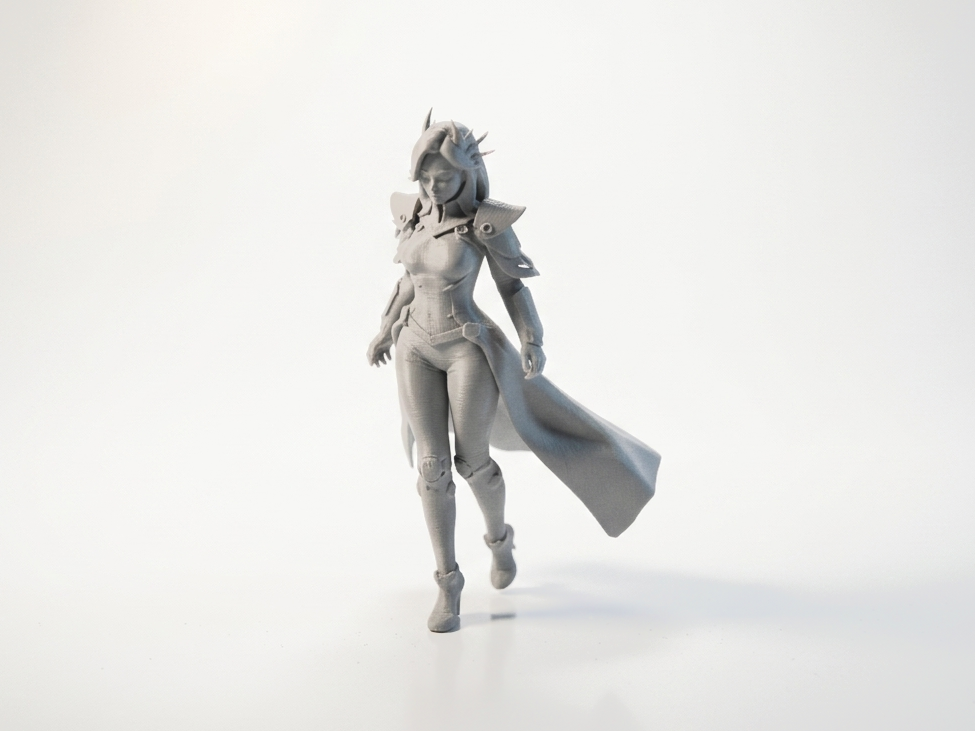 Futuristic Armor Female Figurine 3D Printable