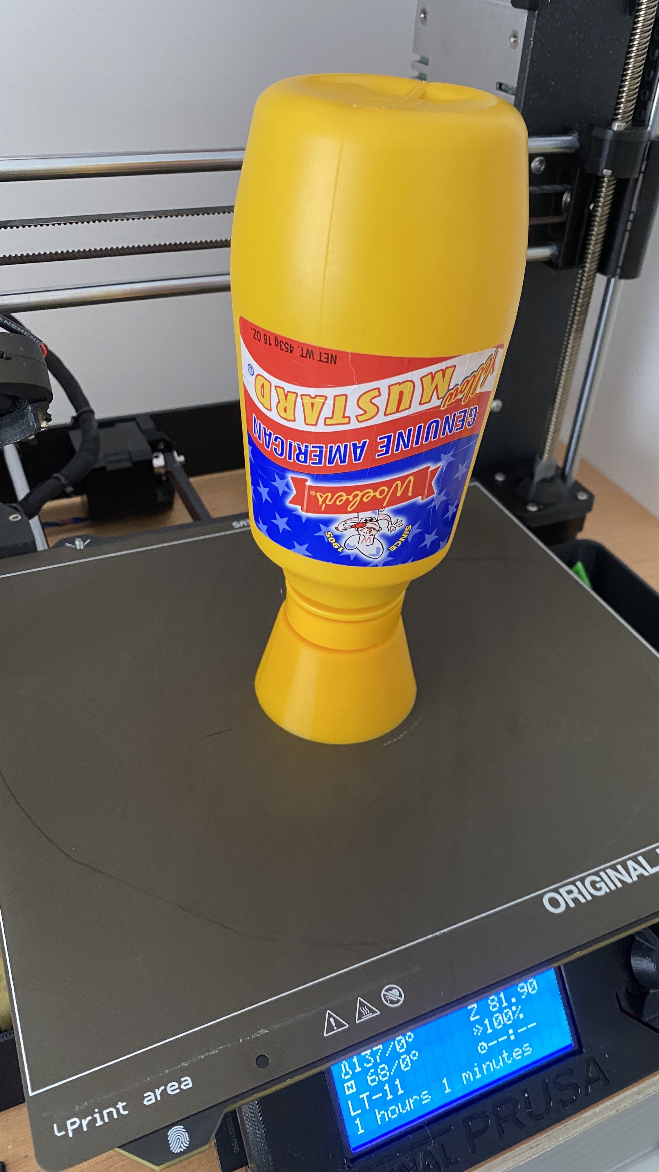 Upside Down American Yellow Mustard holder