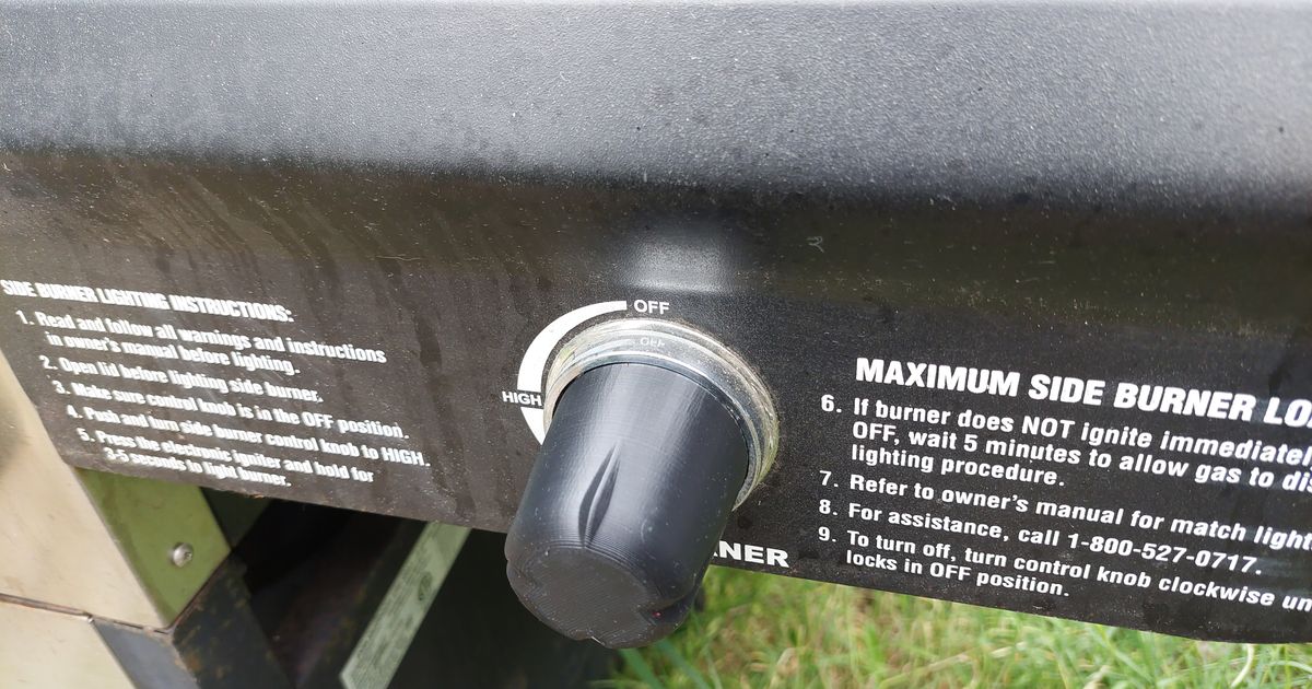 Knob for Brinkmann ProSeries 2500 Side burner. by Glenn Brockett