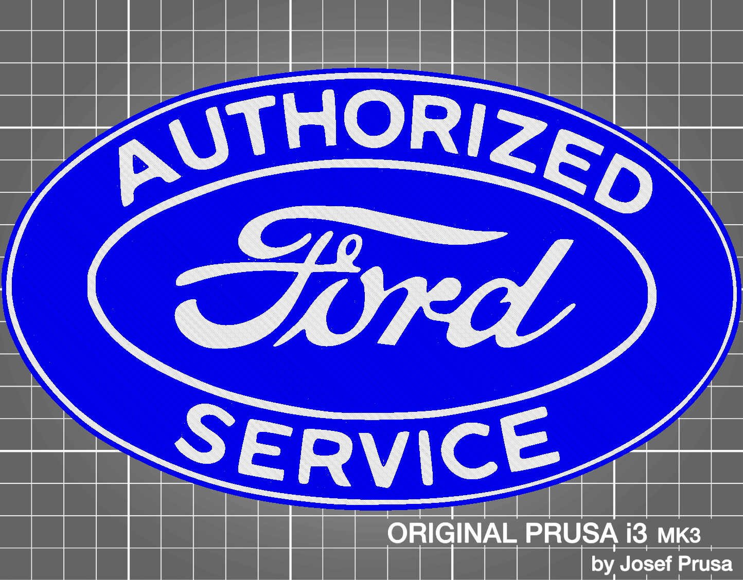 Ford Service Sign 2 Color by Triple G Download free STL