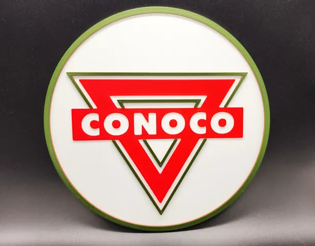 Vintage Conoco Sign 3 Colors