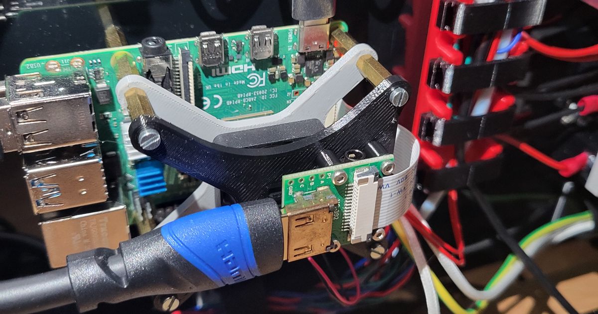 Raspberry Pi CSI HDMI Mount by JensD23 | Download free STL model ...