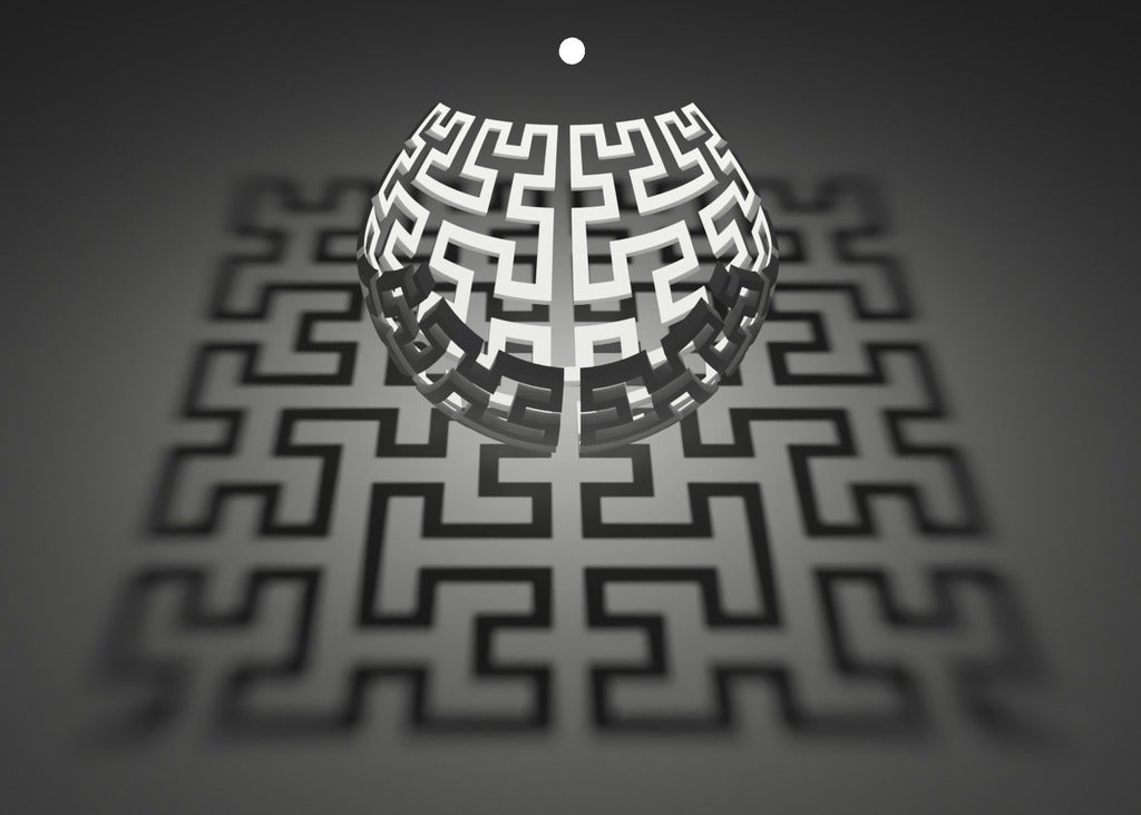 Hilbert curve stereographic projection