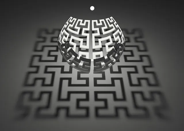 Hilbert curve stereographic projection