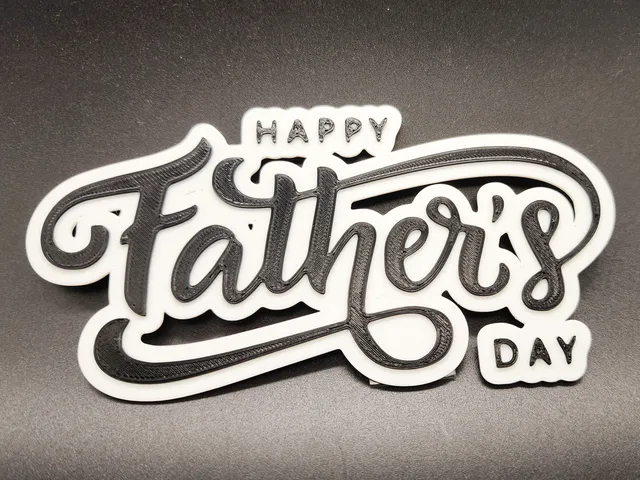 Happy Father's Day Sign 2 Color