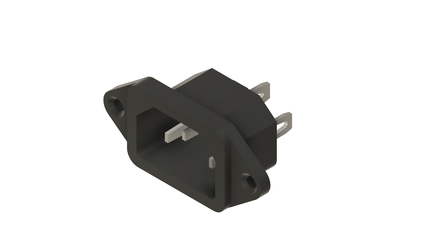 3 Pin Male Plug IEC320 C14 Chassis Panel Power Inlet Socket Connector