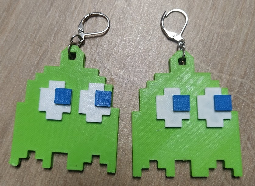 Earrings inspired by Pacman / Náušnice inspirované Pacmanem
