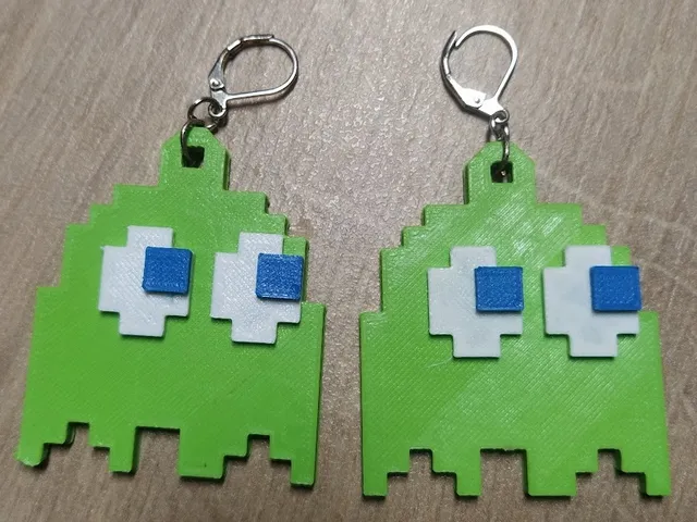 Earrings inspired by Pacman / Náušnice inspirované Pacmanem