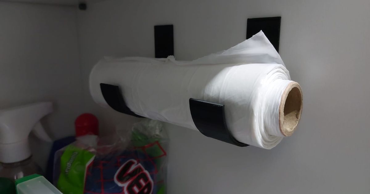 Simple Trash Bag Roll Holder by GuiBR Download free STL model