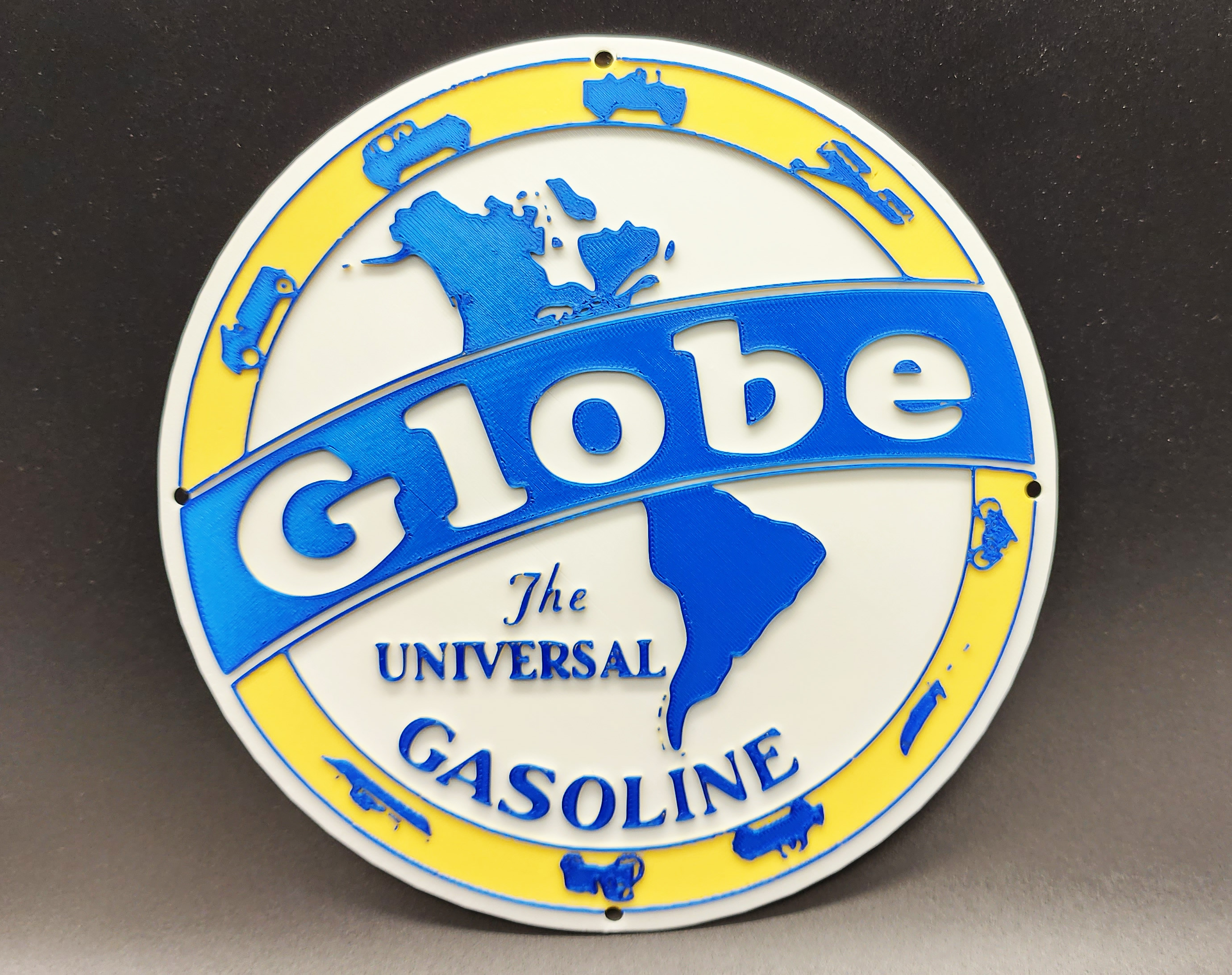 Vintage Globe Gasoline Sign 3 Colors