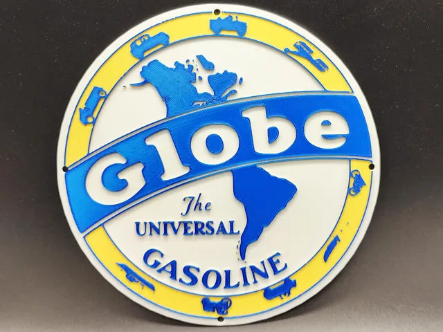 Vintage Globe Gasoline Sign 3 Colors