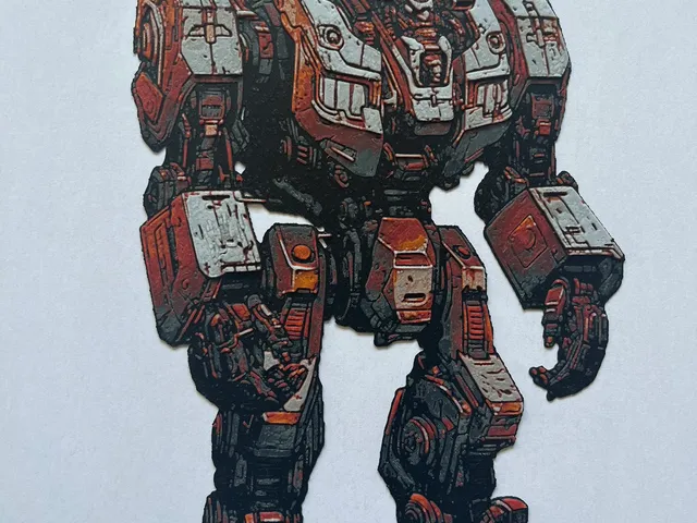 Cel-Shaded Titan Mech Filament Painting