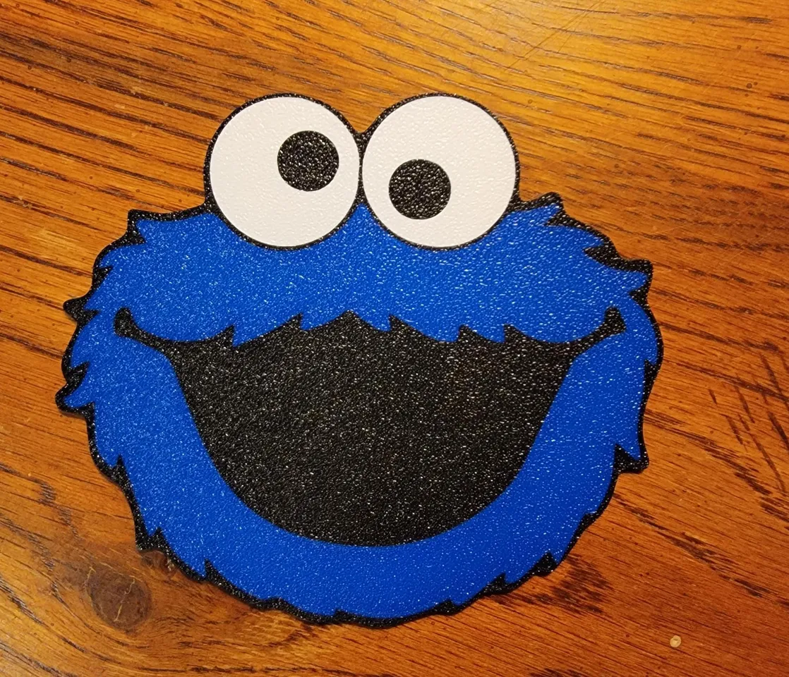 Cookie Monster Face, Multi Material, Sesame Street by DeviousDiabetic | Download free STL model | Printables.com