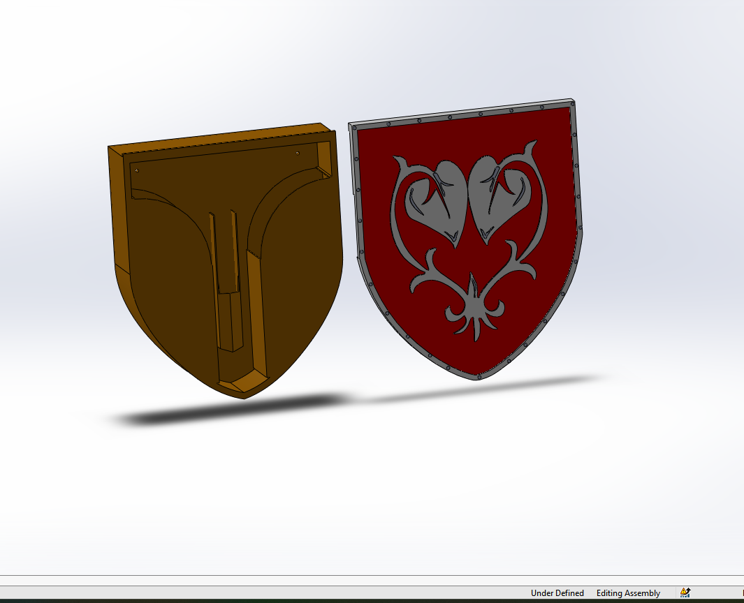 Medieval Heraldic Wall Shield – Modular Decorative Storage Box (No Supports) — miniatura 4