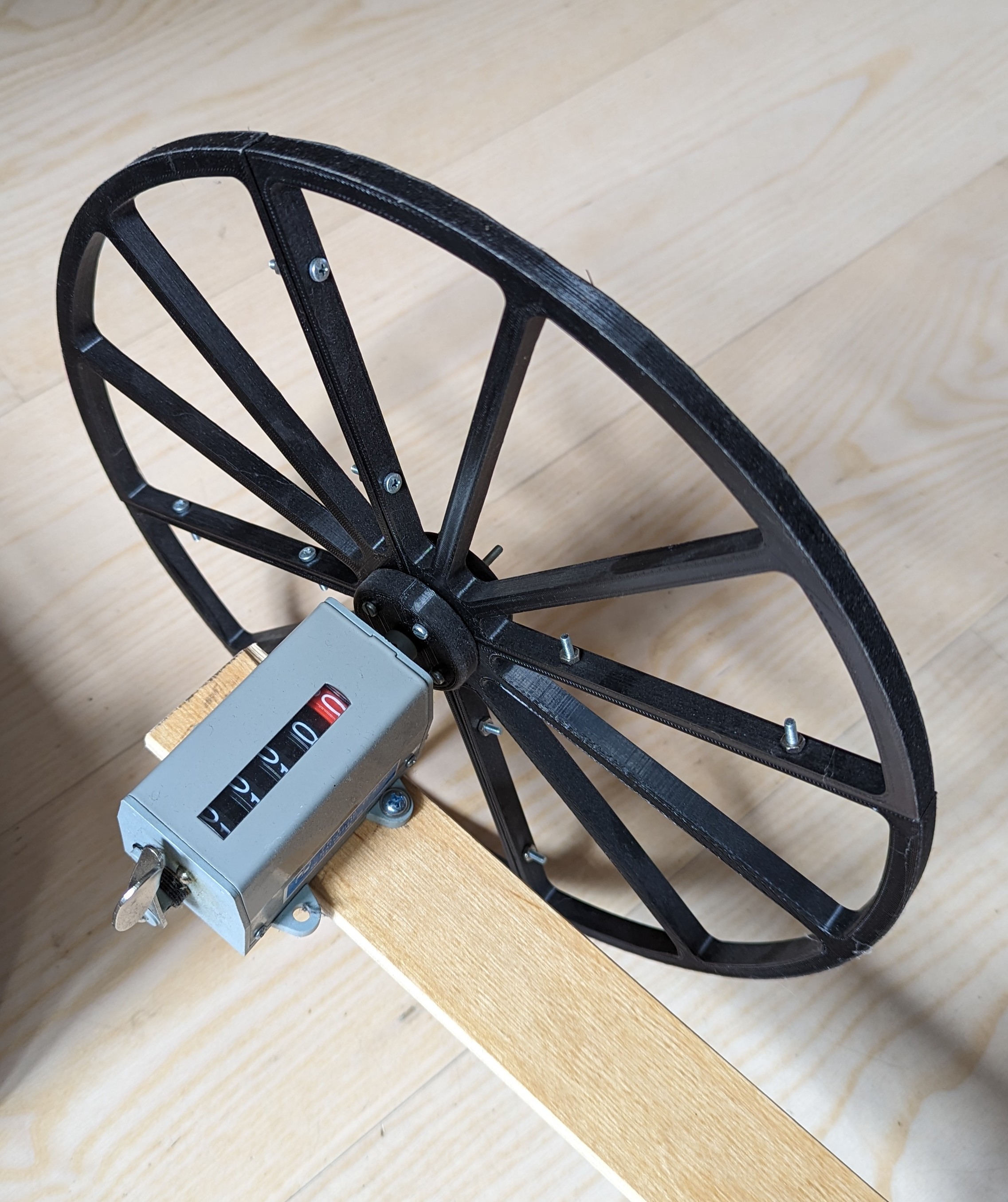 Meter wheel to measure distance while walking