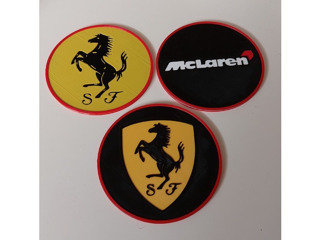 Formula 1 Coaster Set - Team Logos 3D model thumbnail
