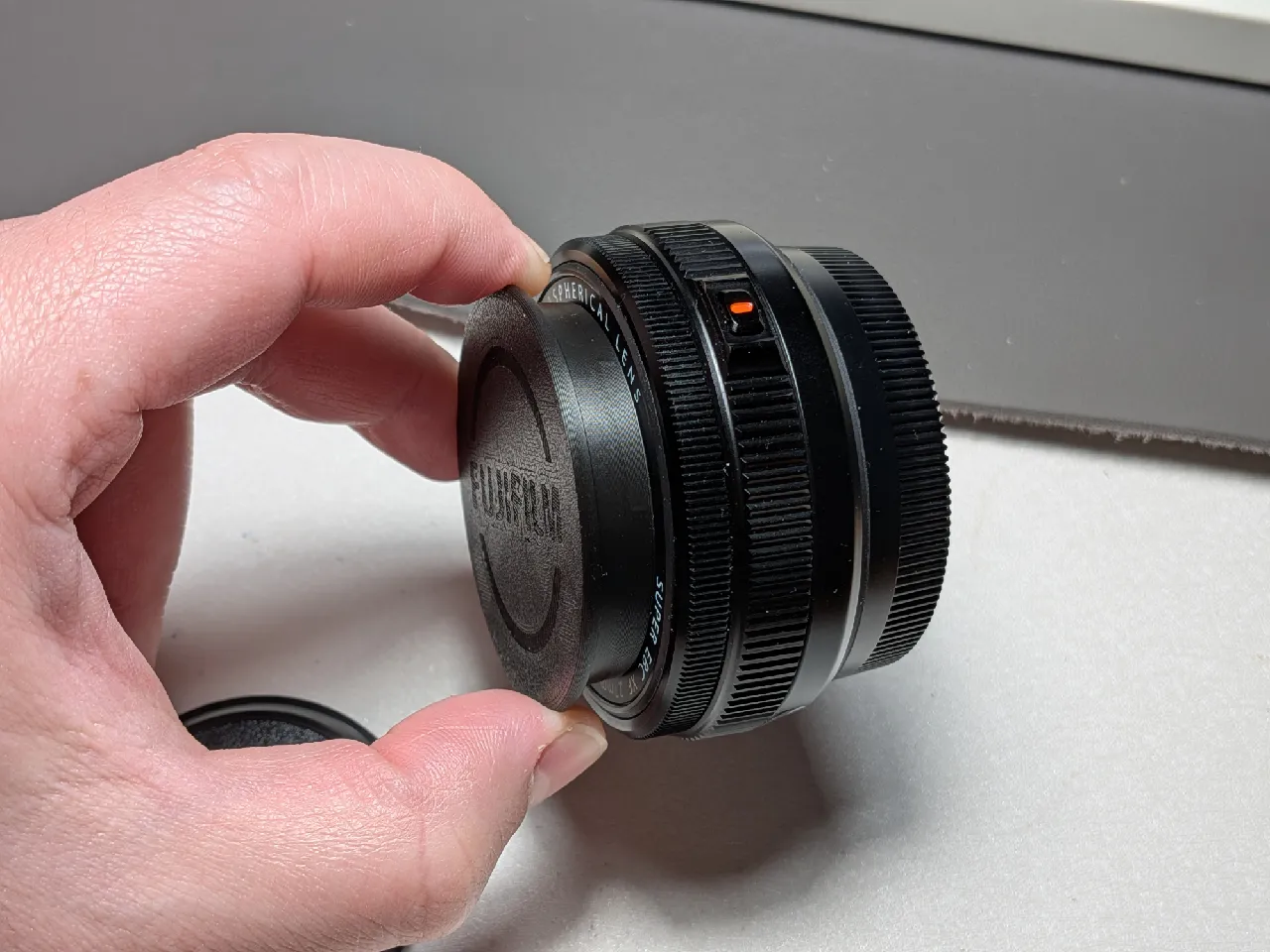Fujifilm XF 27mm easy-grip lens cap by jojo | Download free STL