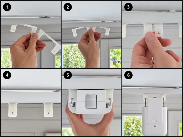 IKEA VIDGA Aqara E1 Curtain Driver Mount - Slide-In, No Glider Removal (204.830.02)