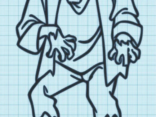 WOLFMAN MONSTER - SCOOBY DOO - WALL ART