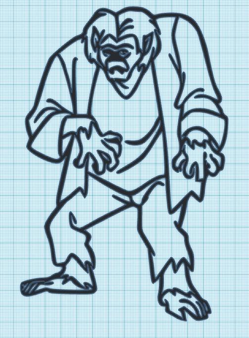 WOLFMAN MONSTER - SCOOBY DOO - WALL ART
