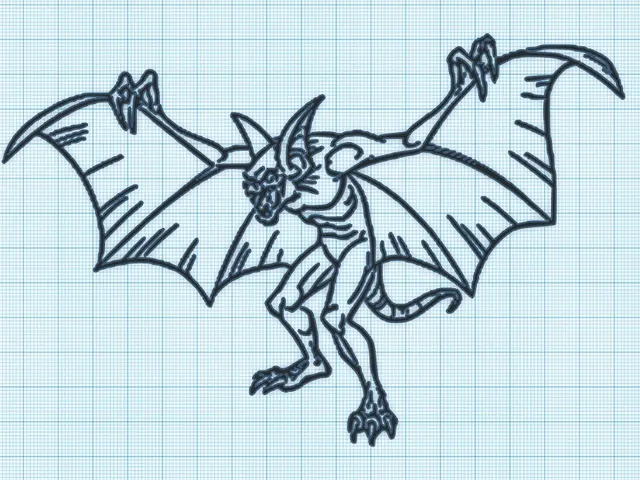 Scooby_Doo - Zombie-Island_Man-Bat-Monster - Wall Art