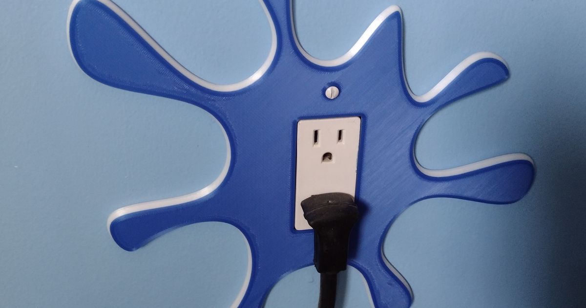 Splatter Outlet Cover by southbaygsr Download free STL model