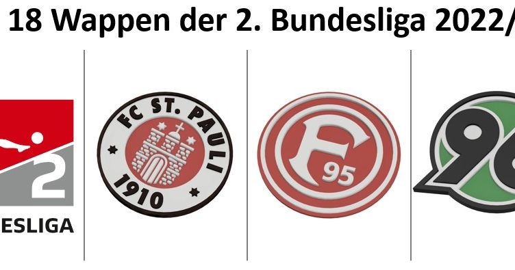 2 Bundesliga Alle 18 Vereinswappen 202223 By Vmlogic Download Free Stl Model 