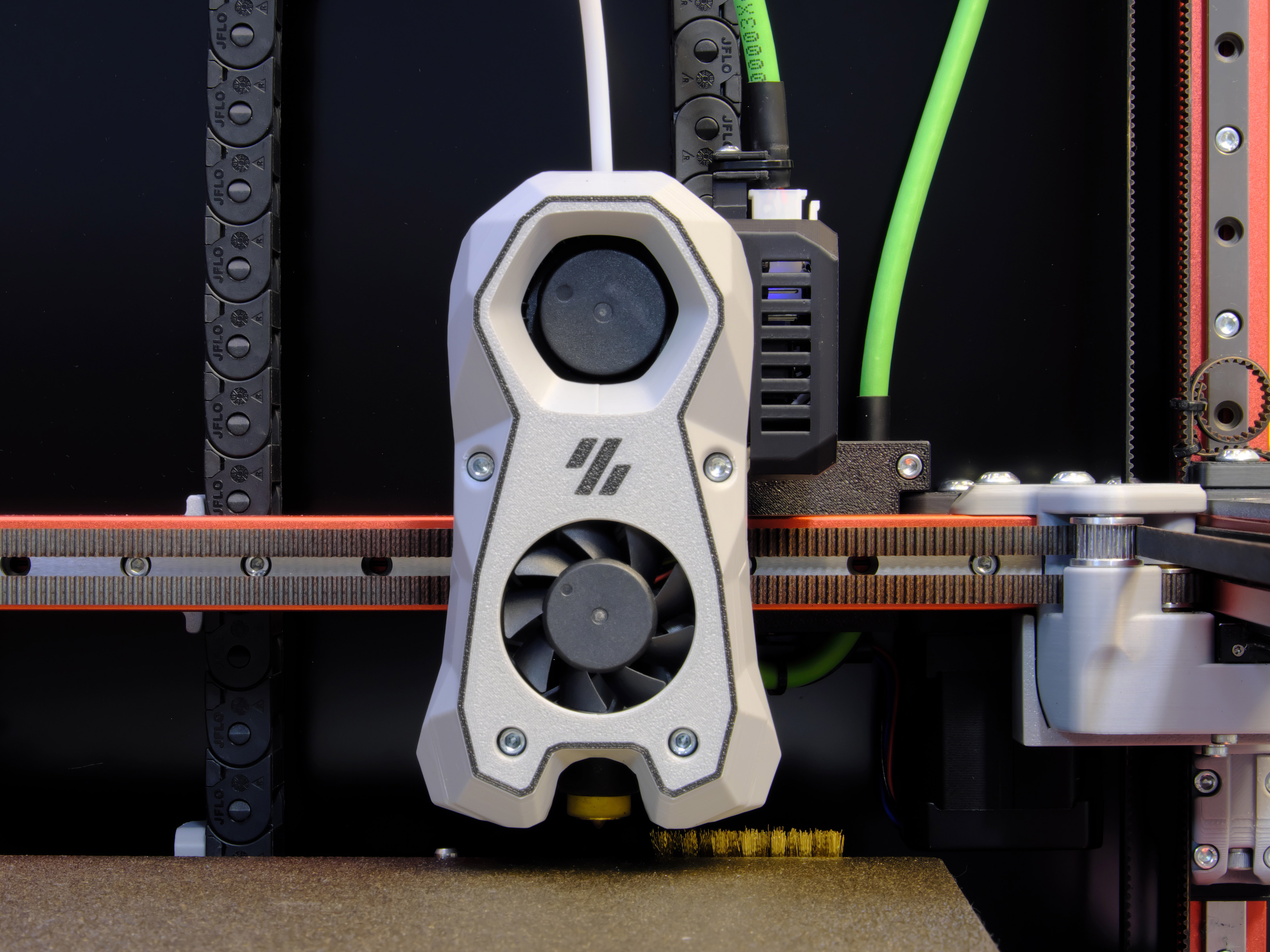 Nozzle Brush with Klipper Macros (Parametric) 3D model