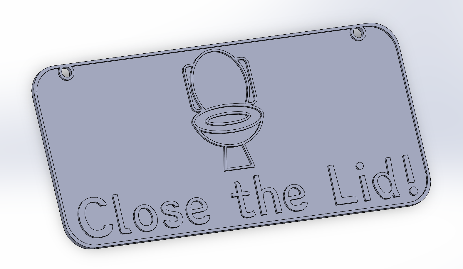 Close the toilet lid sign by Xoggy | Download free STL model ...