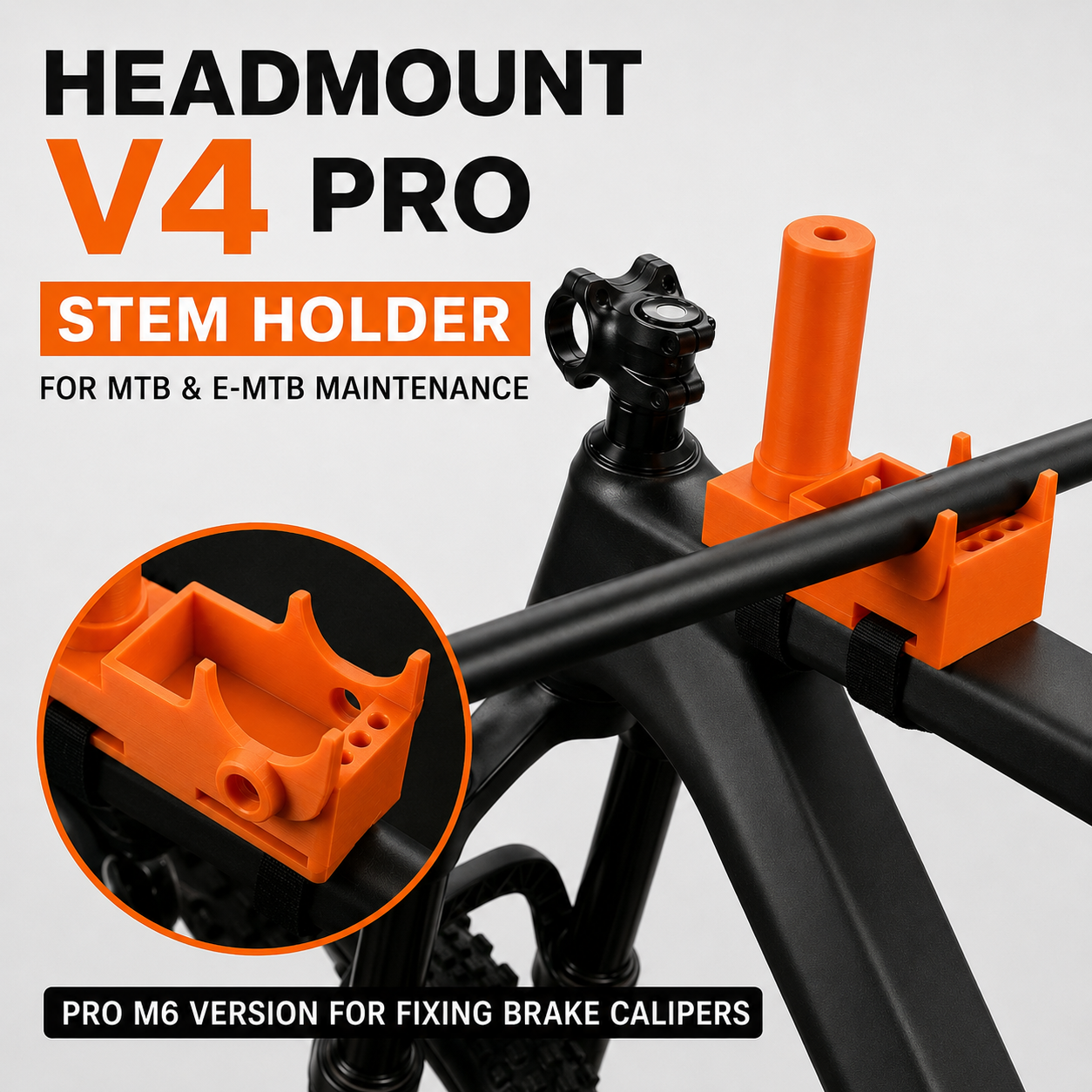 HeadMount V4 Pro Stem Holder | MTB - E-MTB Cockpit Maintenance Workstation