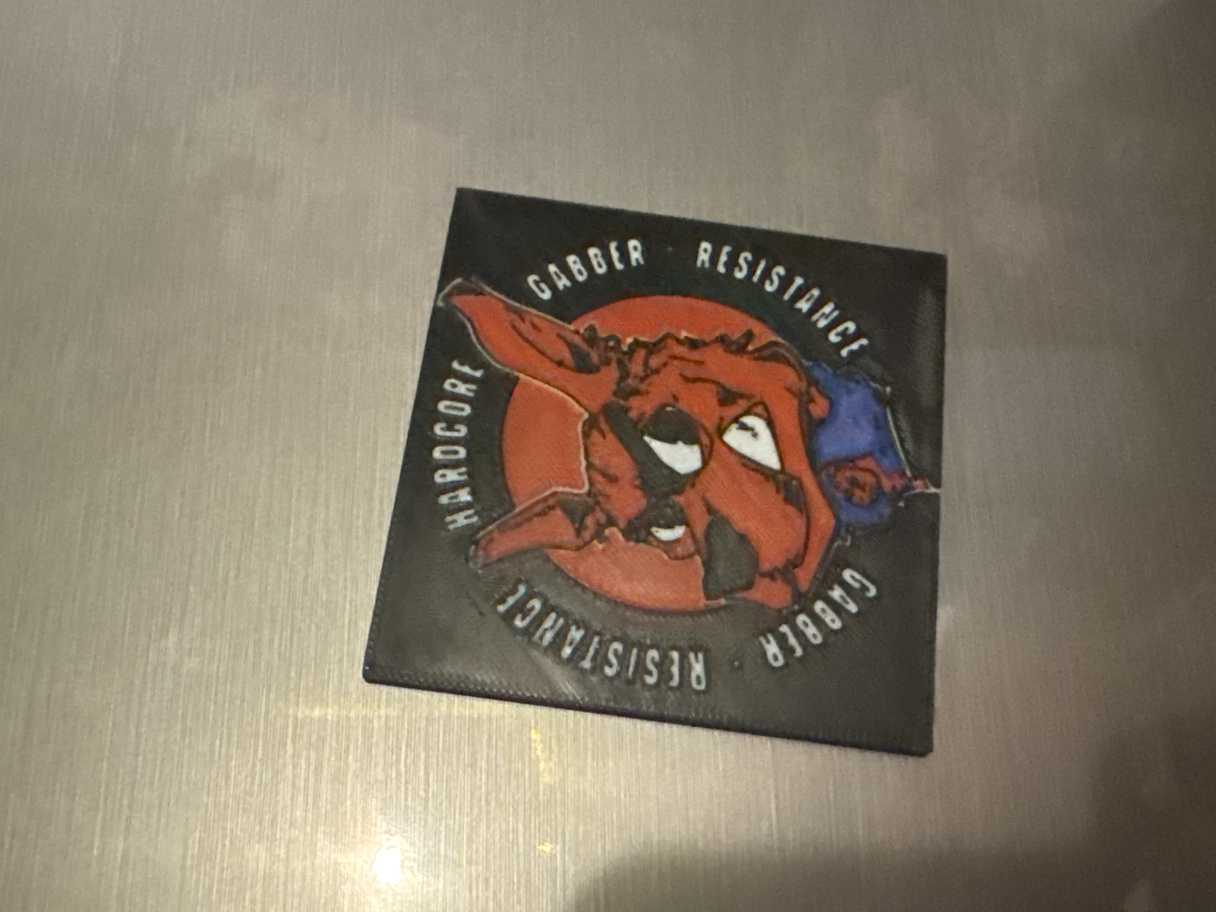 gabber resistance fridge magnet