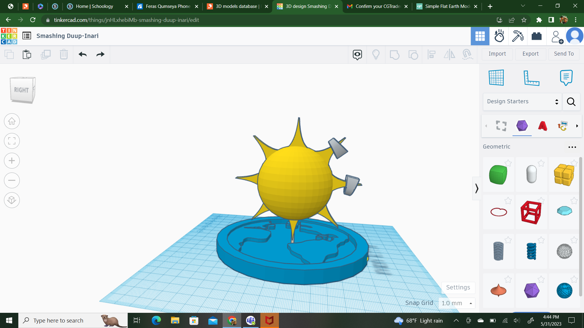 Sun-Earth Ring Holder