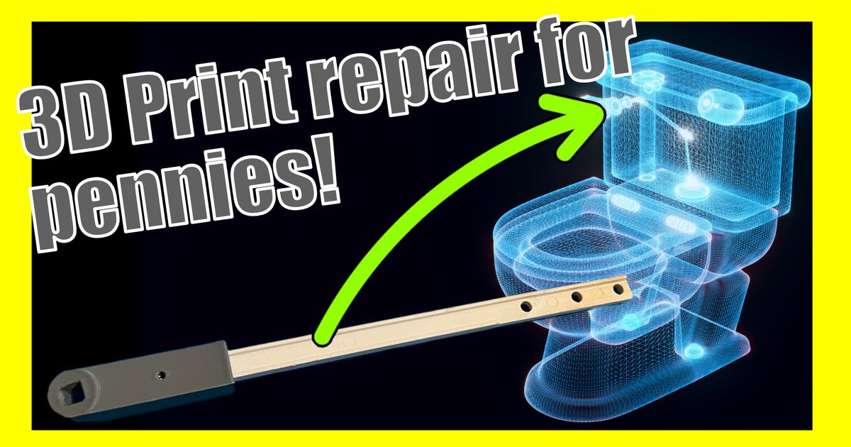 Toilet handle arm repair by Dread Maker Roberts Download free STL