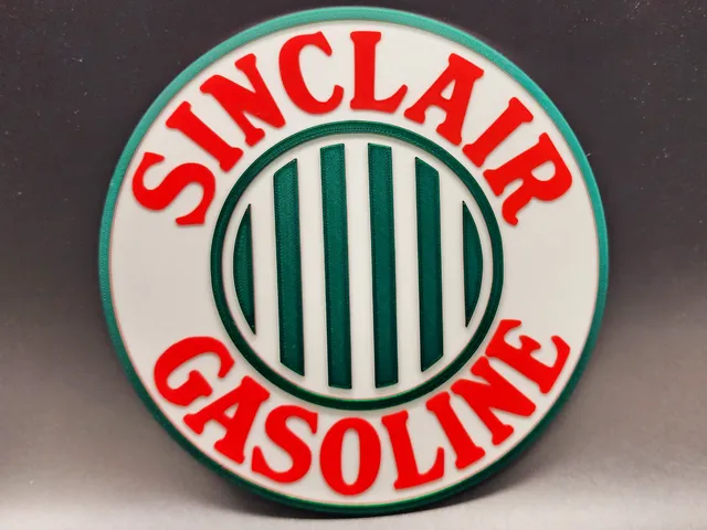Vintage Sinclair Gasoline Sign 3 Colors