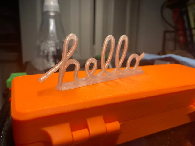 macintosh "hello." desk sign