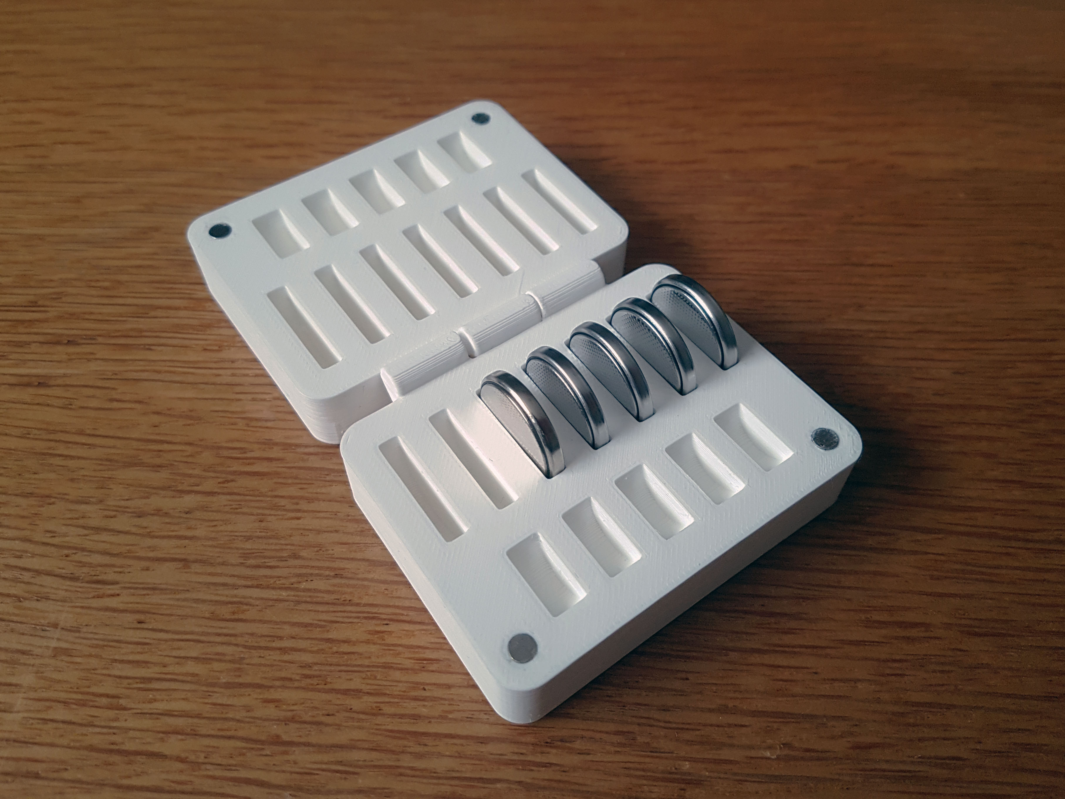 Button Cell Battery Storage by The3Designer Download free STL model