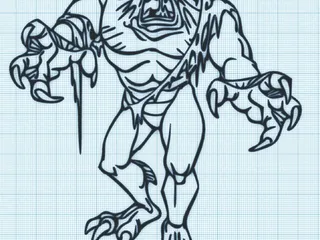SCOOBY DOO - ZOMBIE ISLAND - MOAT MONSTER - WALL ART by Ogama