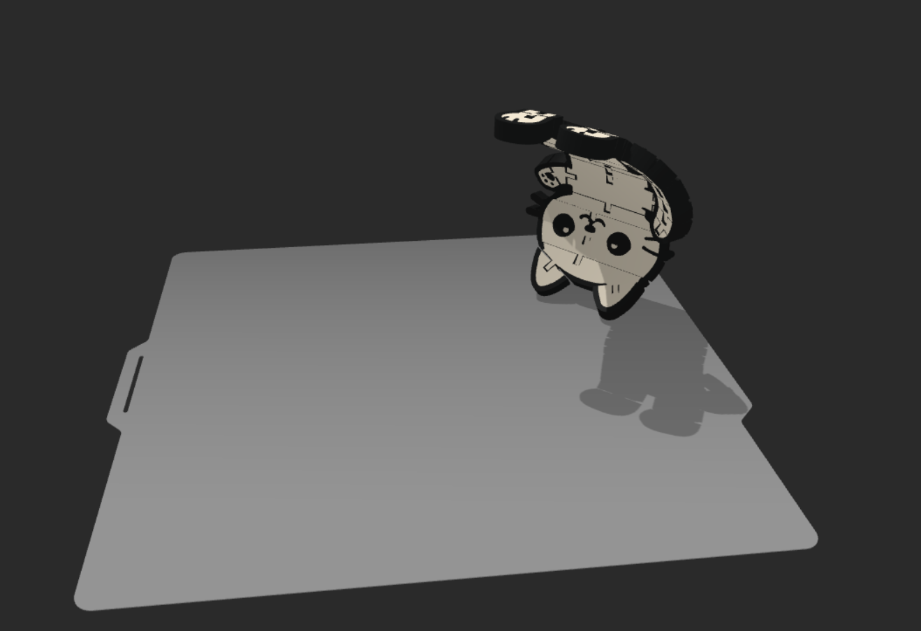Miniatura 8 do modelo 3D Flexy Chibi Long Cat FLAT MULTICOLOR version