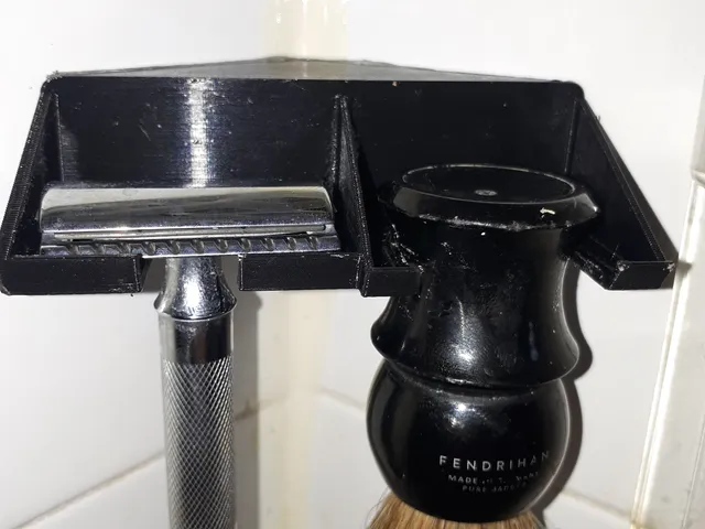 Safety Razor and Shaving Brush Holder
