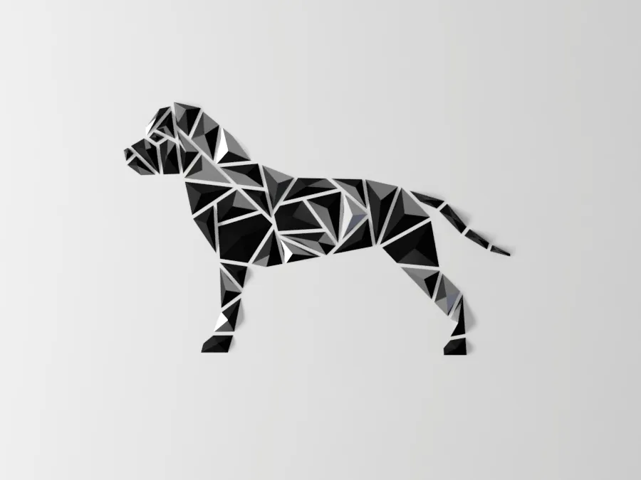 Geometric Dog Drawing