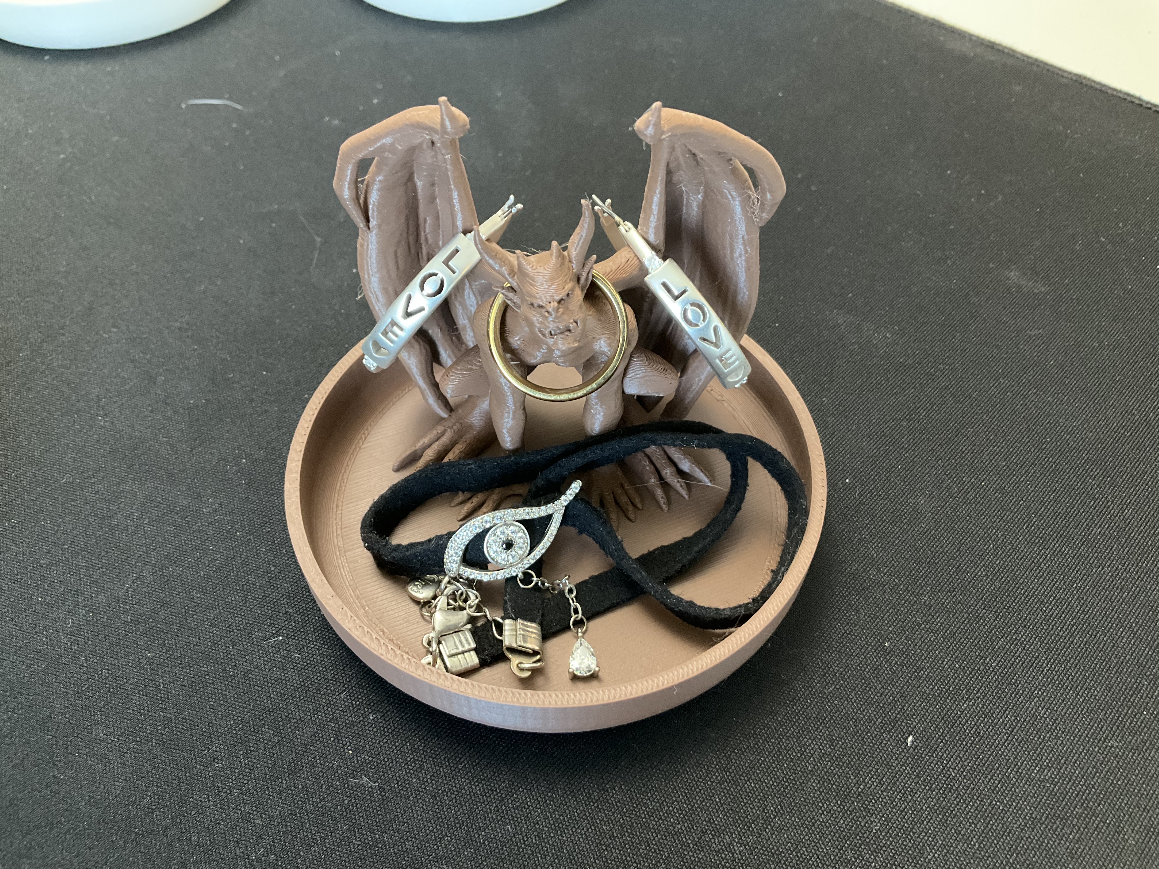 Gothic Gargoyle Ring Holder And Tray