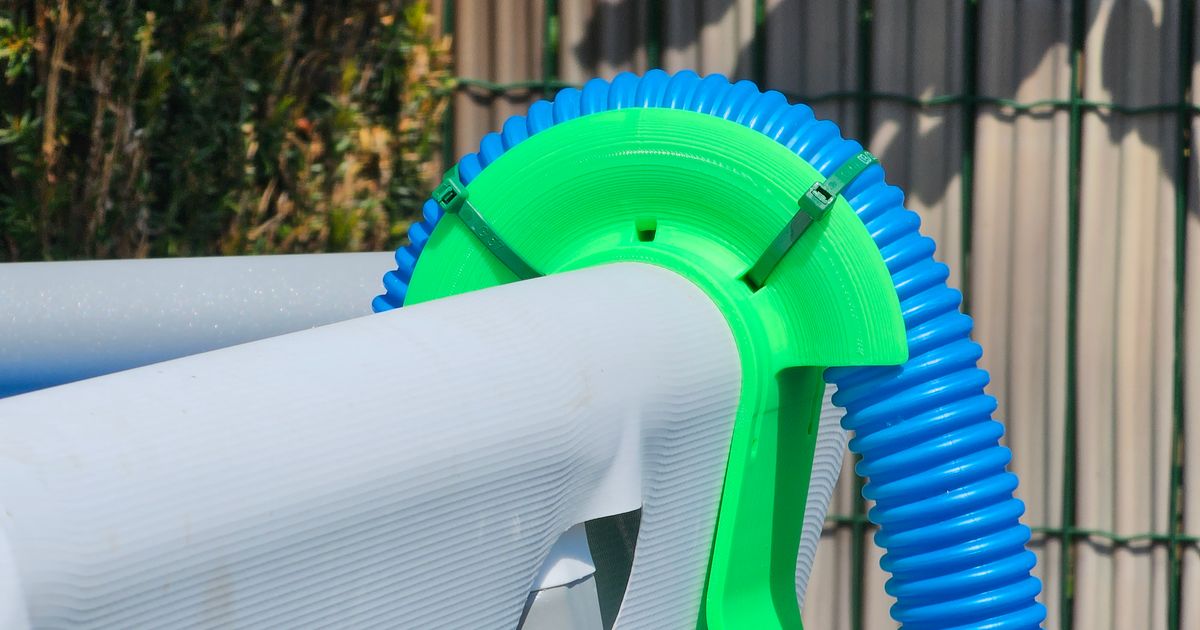 Pool hose holder by Matthias Download free STL model