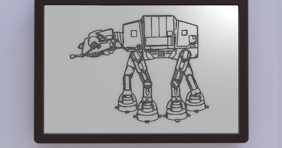 Star Wars AT-AT Patent Art by Ken Mills | Download free STL model ...