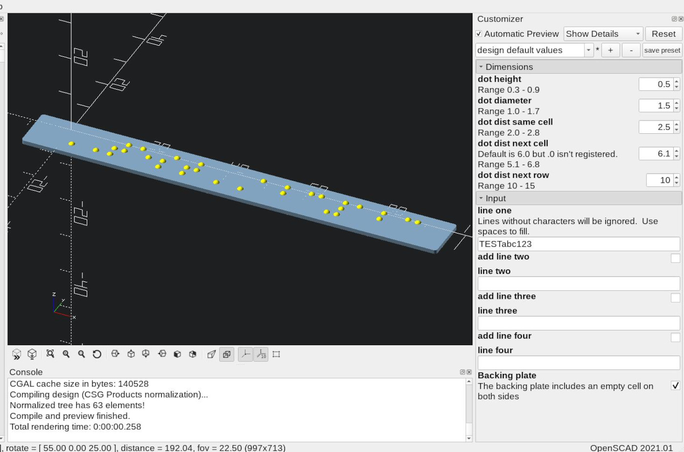 grade one braille generator by garysgeekery Download free STL model